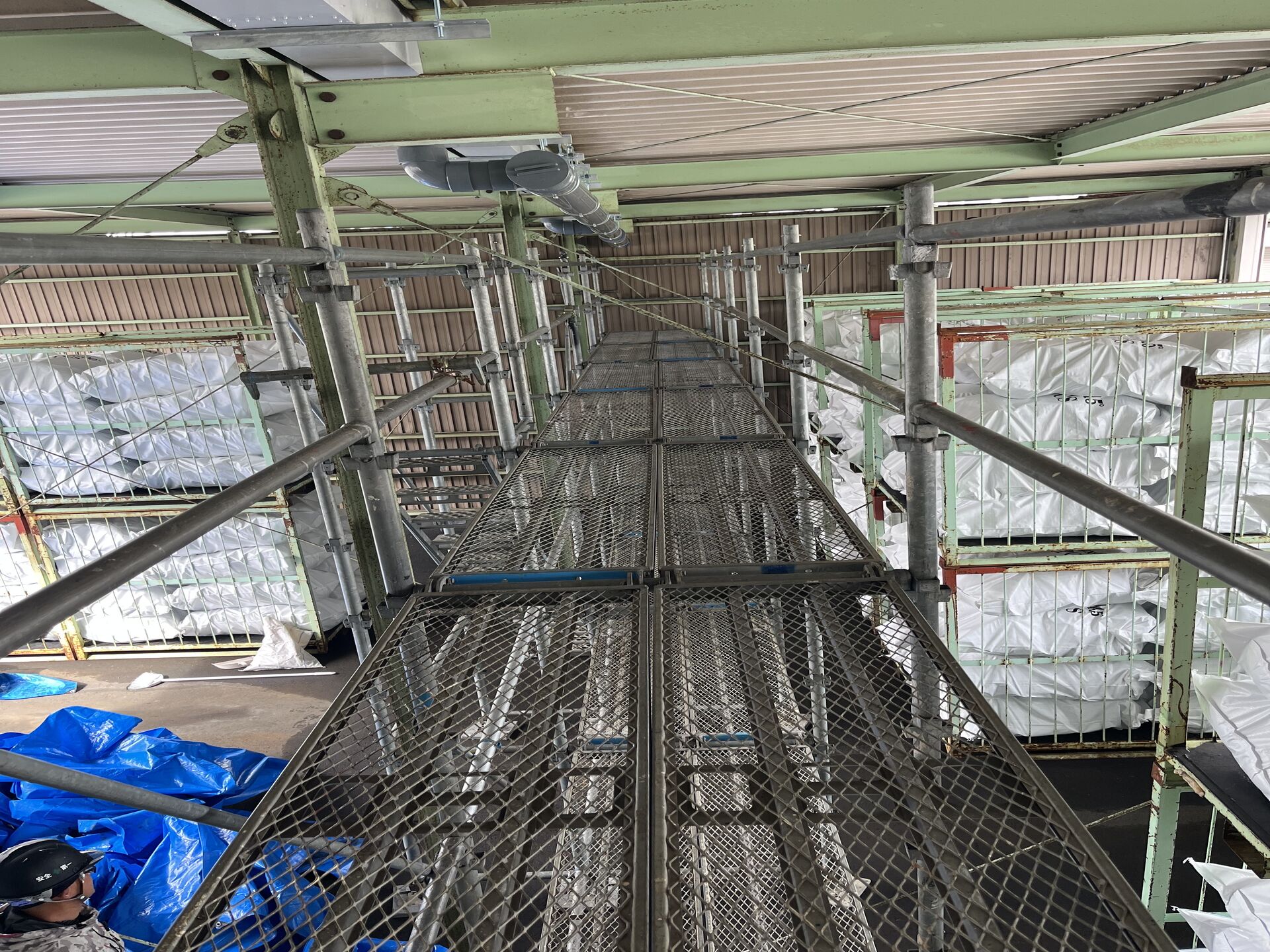 千葉県野田市内の工場にて養生撤去作業を行いました